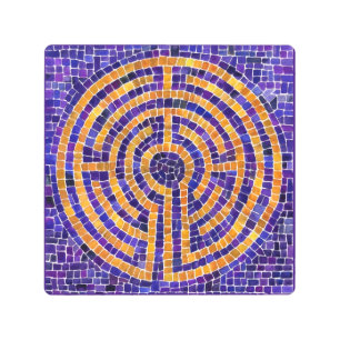 LABYRINTH MOSAIC 8x8 Arte mural Metalizado