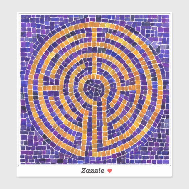 LABYRINTH MOSAIC 8x8 Pegatina de vinilo (Hoja)