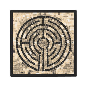 LABYRINTH V 12x12 arte de pared Metalizado - Negro
