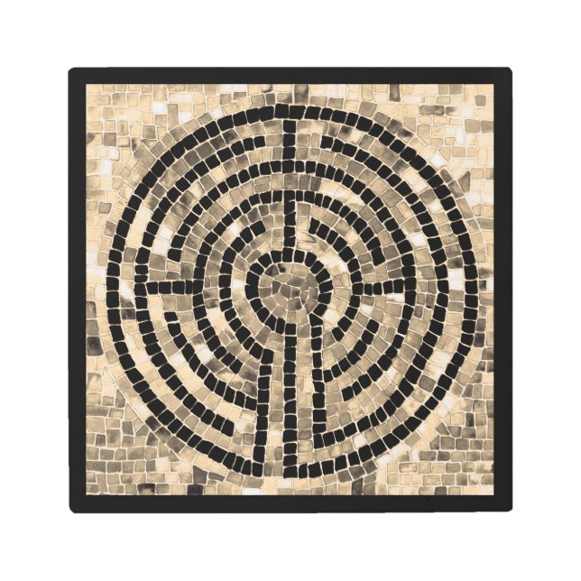 LABYRINTH V 12x12 arte de pared Metalizado - Negro (Anverso)