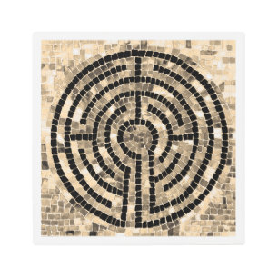 LABYRINTH V 12x12 arte mural Metalizado - Blanco