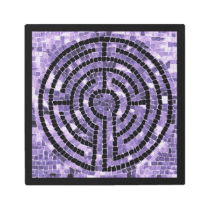 LABYRINTH VI 12x12 arte mural Metalizado - Negro