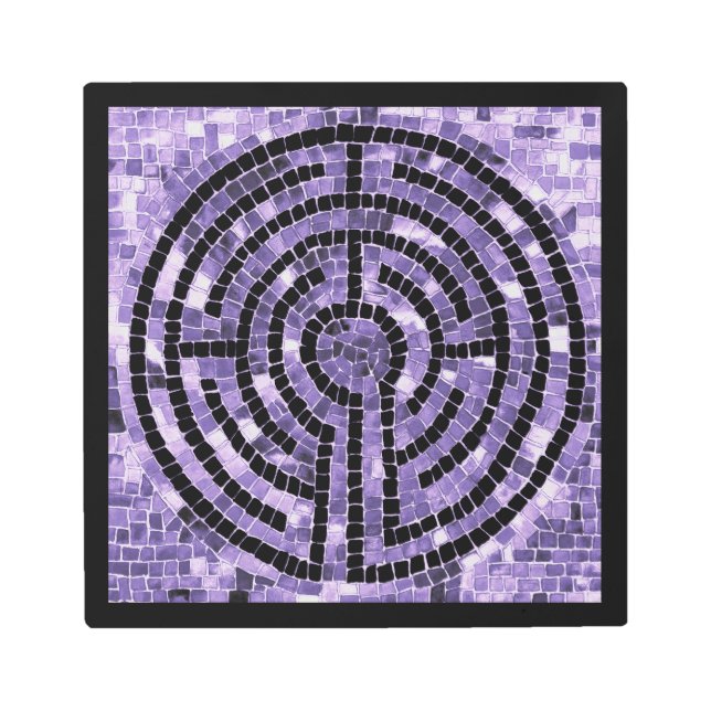 LABYRINTH VI 12x12 arte mural Metalizado - Negro (Anverso)