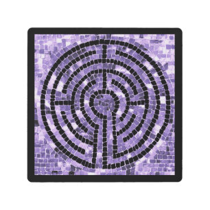 LABYRINTH VI 8x8 Arte de pared Metalizado - Negro