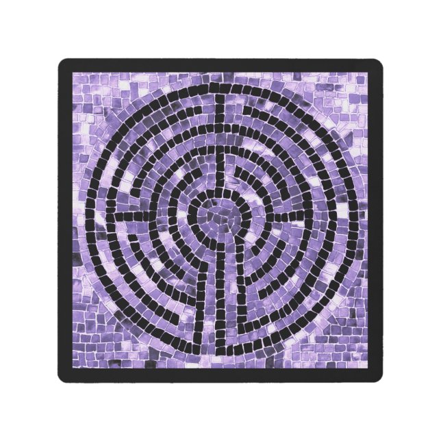 LABYRINTH VI 8x8 Arte de pared Metalizado - Negro (Anverso)