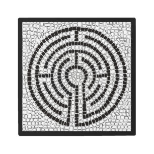 LABYRINTH VII 12x12 arte mural Metalizado - Negro
