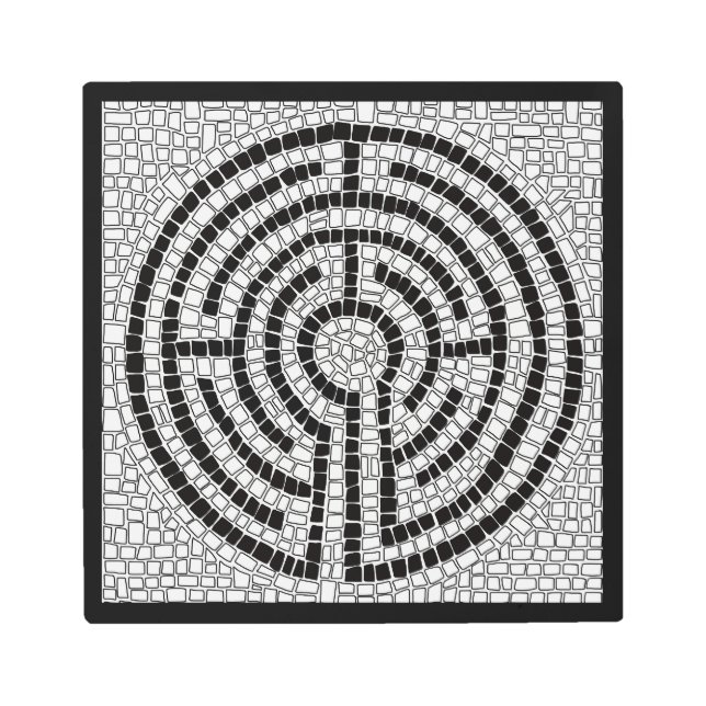 LABYRINTH VII 12x12 arte mural Metalizado - Negro (Anverso)