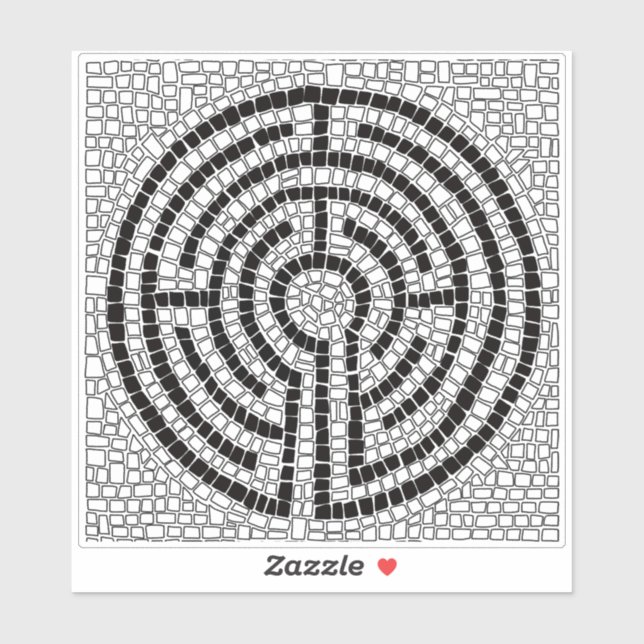 LABYRINTH VII 6x6 Pegatina vinílico (Hoja)