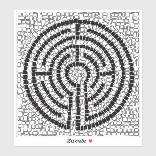 LABYRINTH VII 8x8 Pegatina vinílico (Hoja)