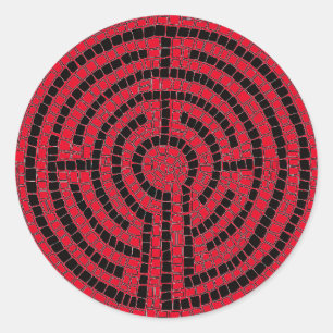 LABYRINTH X Grandes Pegatinas Redondos