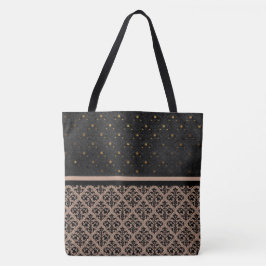 Lace Black y Gold sexy bolsa de tocador