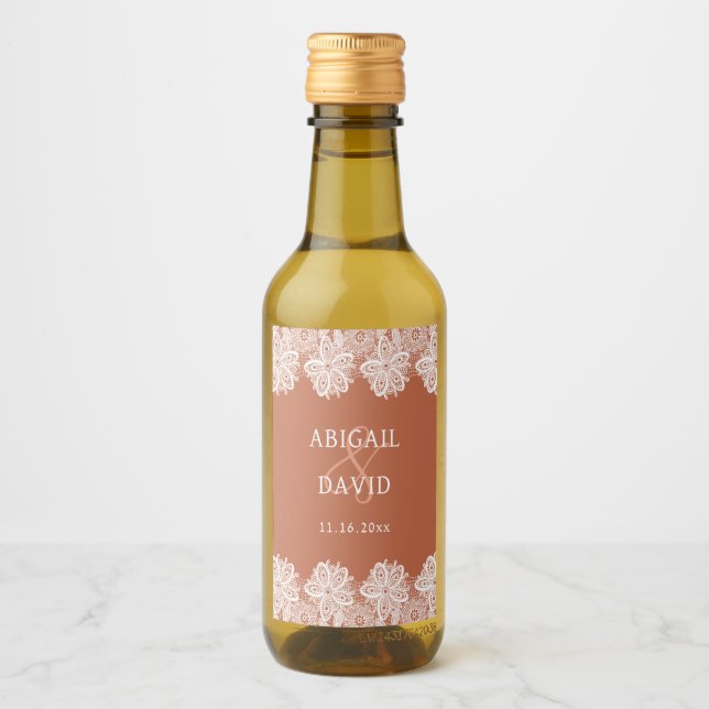 Lace blanco en el Boda de Terracota Mini (Anverso)