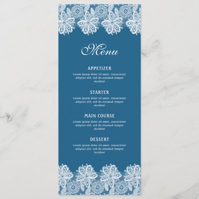 Lace blanco en el menú Blue Classic (Anverso)