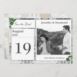 Lace blanco y Rosa deja la tarjeta de fecha