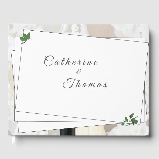 Lace blanco y Rosa deja libro de huéspedes (Anverso)