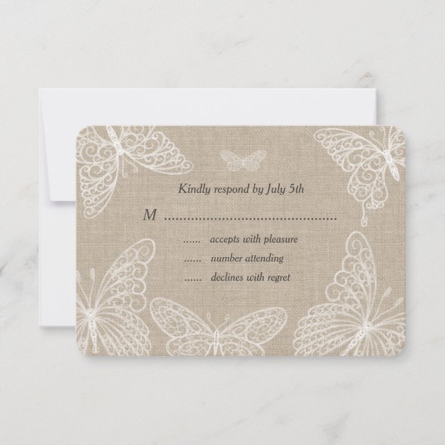 Lace Butterflies RSVP (Anverso)