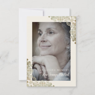 Lace Effect Remembering Dear One Memorial Funeral