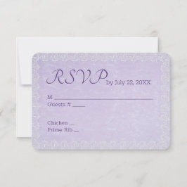 Lace en Lavender RSVP Boda