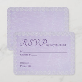 Lace en Lavender RSVP Boda