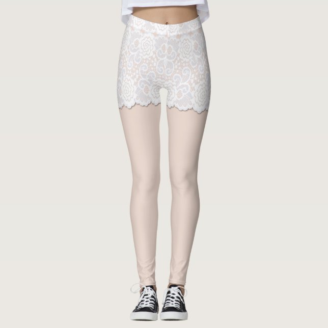 Lace Girdle Look Spandex Leggings (Anverso)