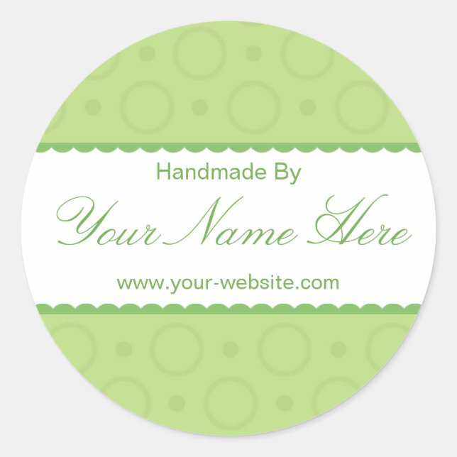 Lace Verde Hecho A Mano Por Pegatinas Personalizad (Anverso)