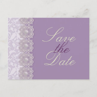 Lace y Pearls Lavender Salven la tarjeta postal de