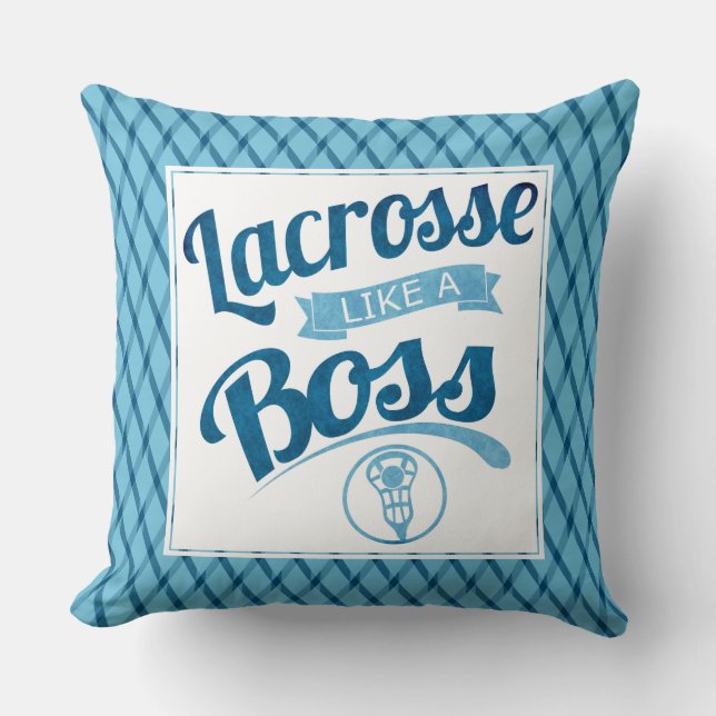 Lacrosse Como Un Cojín decorativo Azul Bosco (Anverso)