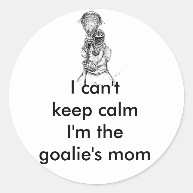Lacrosse Goalie Mom Pegatina (Anverso)