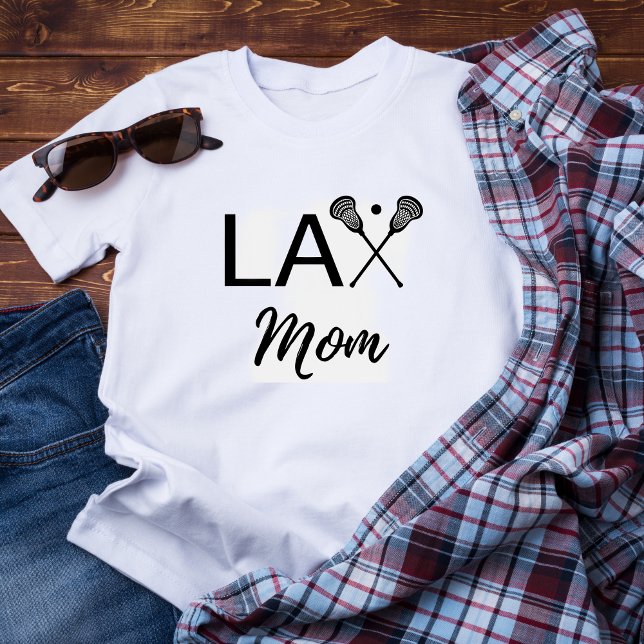 Lacrosse LAX mamá gritando con entusiasmo camiseta (Subido por el creador)
