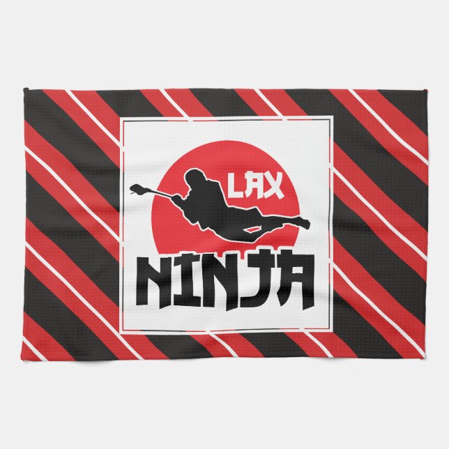 Lacrosse 'LAX Ninja' Toalla de té (Horizontal)