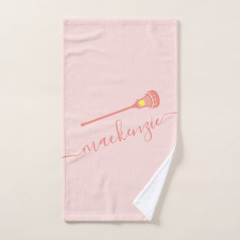 Lacrosse Nombre personalizado Deporte rosado