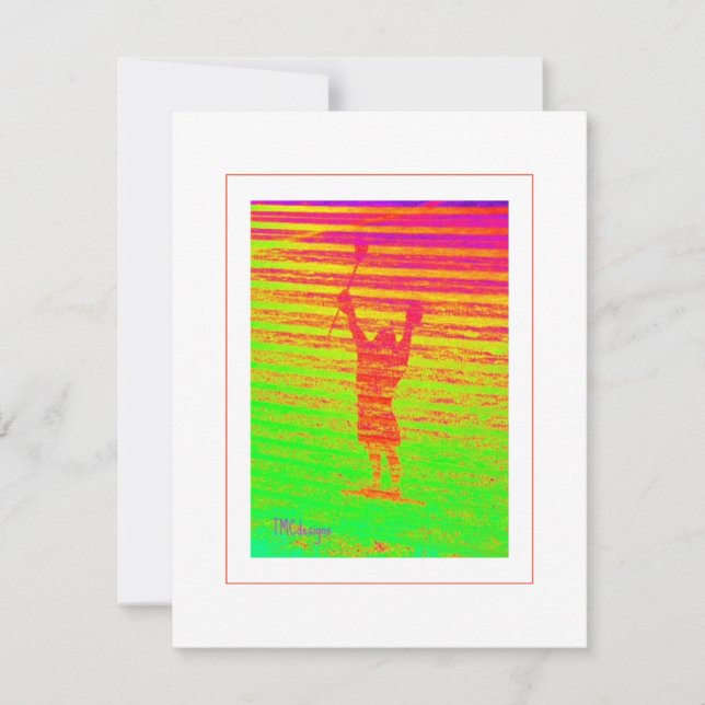 Lacrosse Player Photo Art Colorful Sports Fun (Anverso)