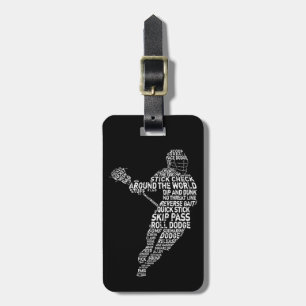 Lacrosse Player Word Art Personalizado Etiqueta de