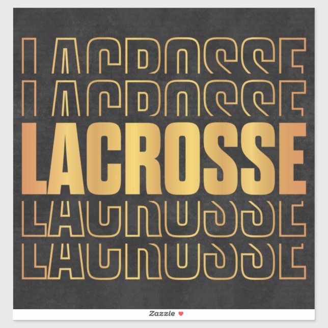 Lacrosse Text Vinyl Pegatina (Hoja)
