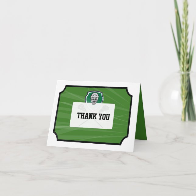 Lacrosse Ticket VIP Bar Mitzvah Gracias Tarjeta (Anverso)