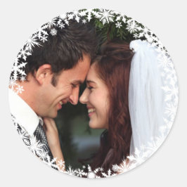 Lacy Winter Holiday Pegatina