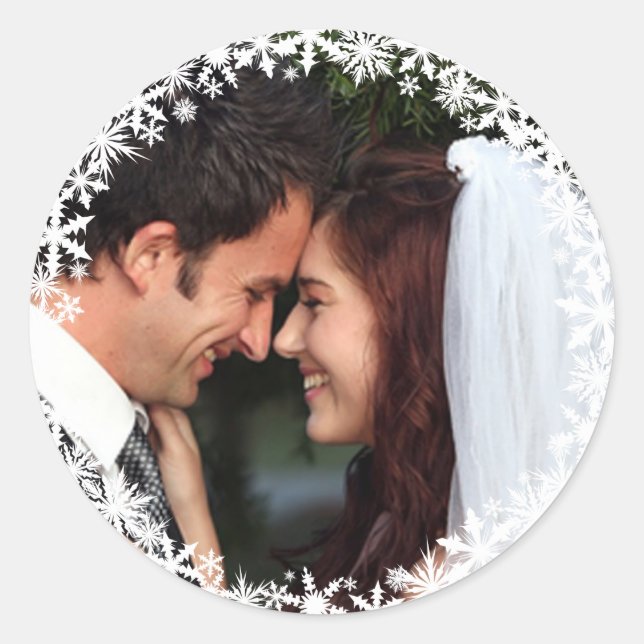 Lacy Winter Holiday Pegatina (Anverso)