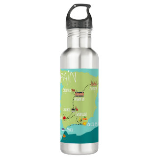 Lado izquierdo a la botella de agua de España 2