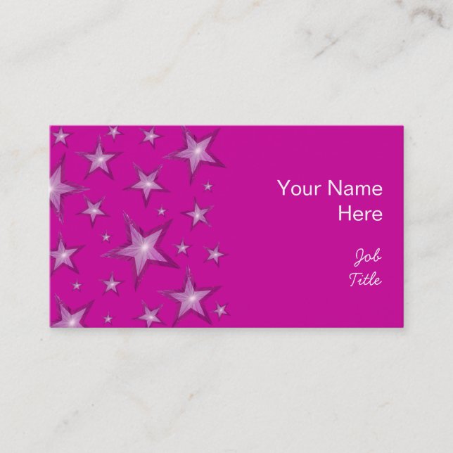 Lado rosa de la tarjeta de visita de las Estrellas (Anverso)
