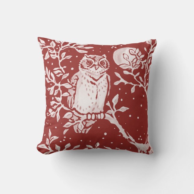 Ladrillo Ladrillo rojo Woodland Moon Nature Cojín  (Anverso)