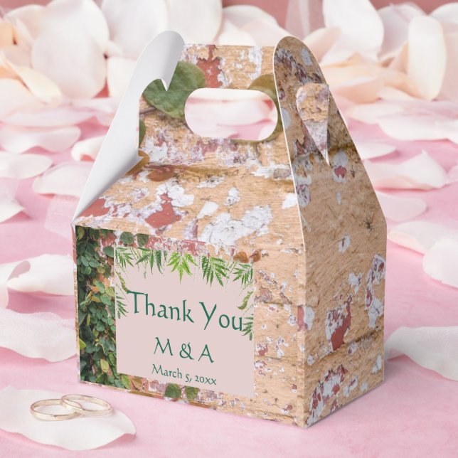 Ladrillos pintados Caja Verde de Favor de la Boda  (Boda)