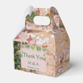 Ladrillos pintados Caja Verde de Favor de la Boda