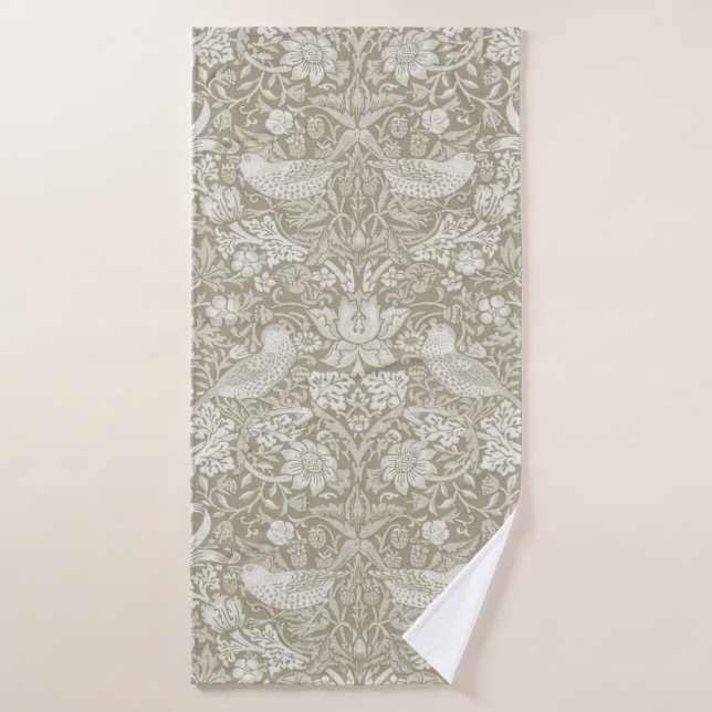 Ladrón de fresa Ivory, William Morris (Toalla de baño)