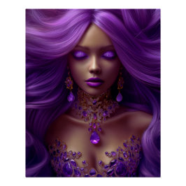 Lady Amethyst Glossy Poster