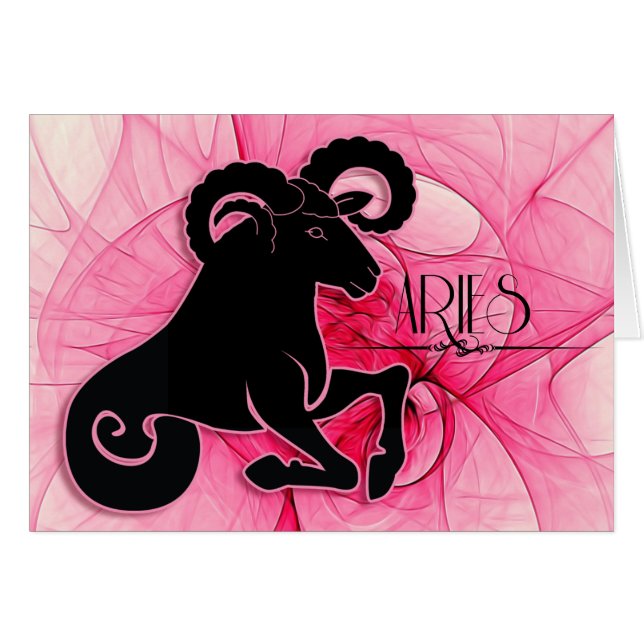 Lady Aries Zodiac Blank con arte interior (Anverso (Horizontal))