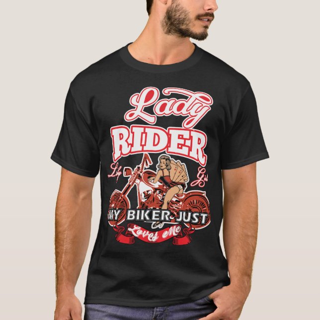 LADY BIKER MY BIKER SOLO ME QUIERE A LA CAMISA (Anverso)