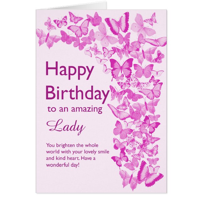 Lady Birthday Butterflies (Frente)