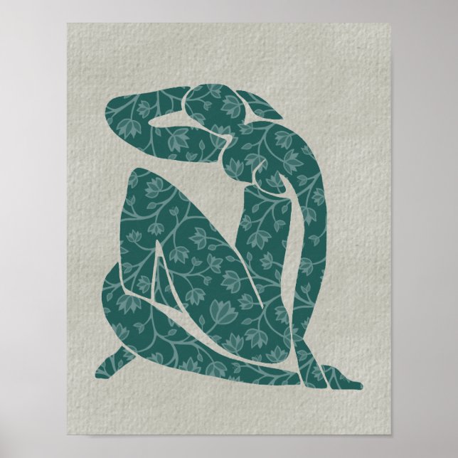 Lady Blue Matisse papel de Poster de impresión rev (Frente)