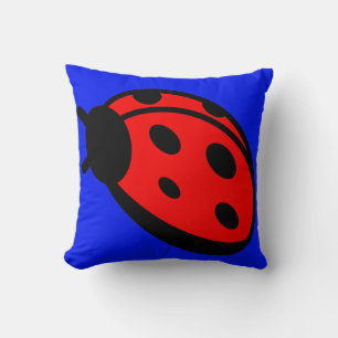 Lady Bug Cojín decorativo azul oscuro