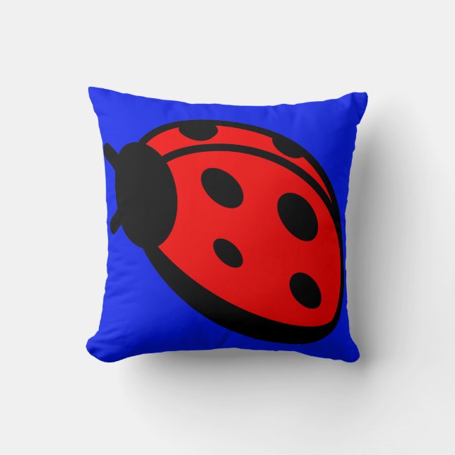 Lady Bug Cojín decorativo azul oscuro (Anverso)